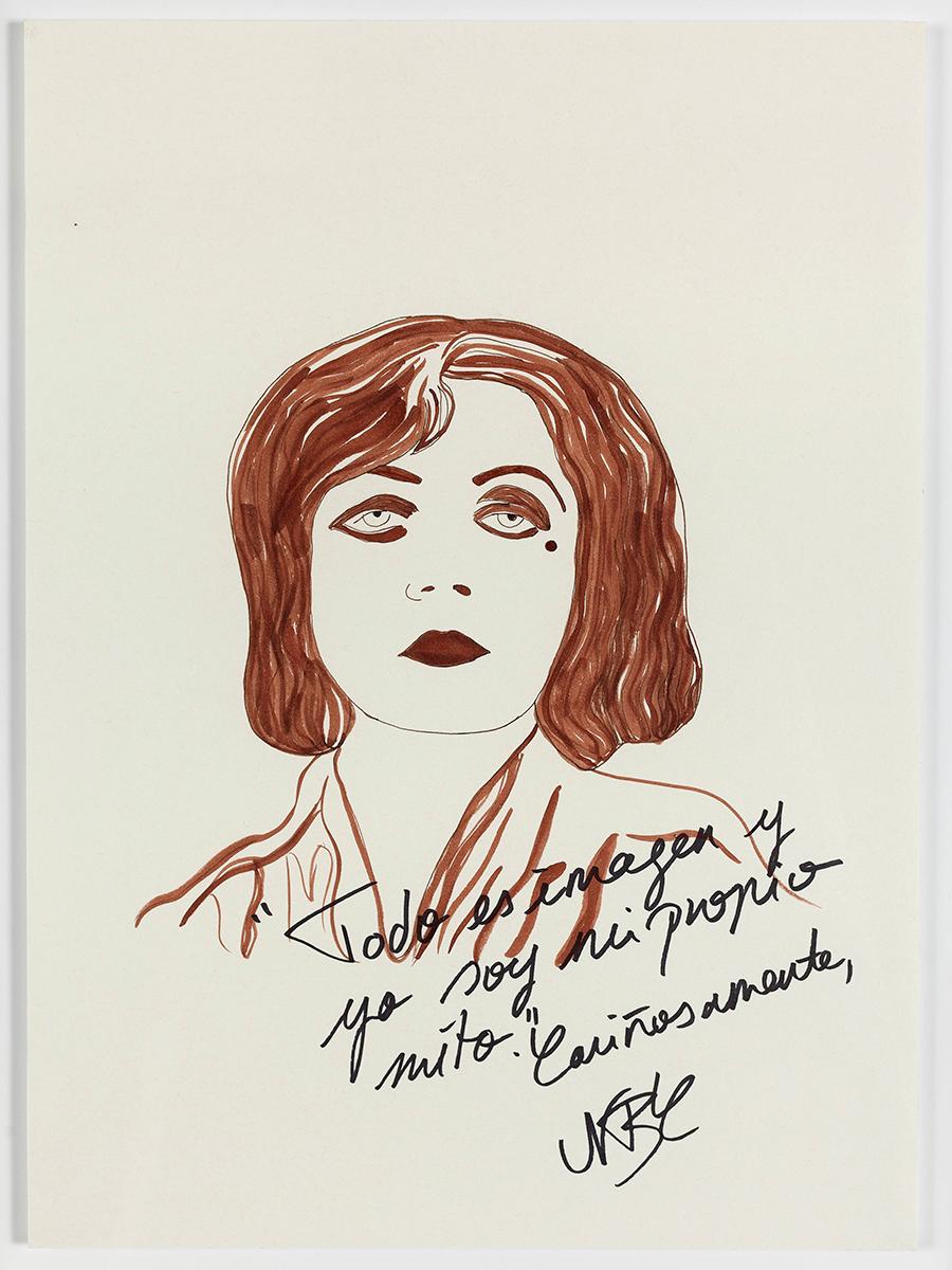 Paloma Castello Figurative Art – Pola Negri II.  Zeichnung aus der Serie The Dis-enchanted.