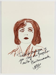 Pola Negri II.  Drawing From The Dis-enchanted series.