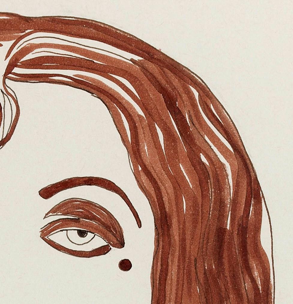 Pola Negri II.  Zeichnung aus der Serie The Dis-enchanted. (Zeitgenössisch), Art, von Paloma Castello