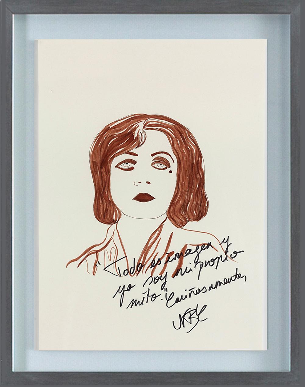 Pola Negri II.  Drawing From The Dis-enchanted series. - Art by Paloma Castello