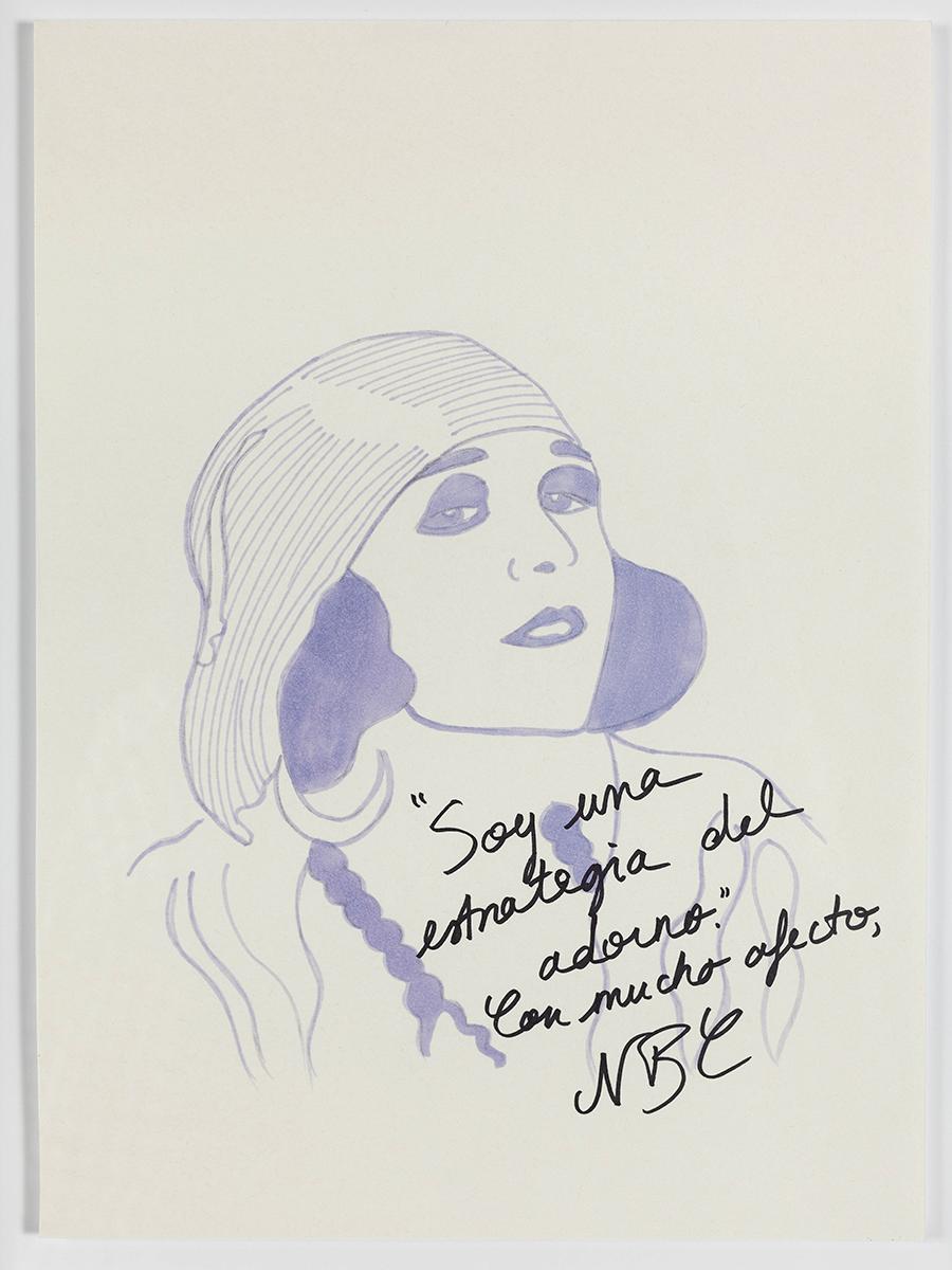 Paloma Castello Figurative Art – Pola Negri III. Zeichnung aus der Serie The Dis-enchanted.