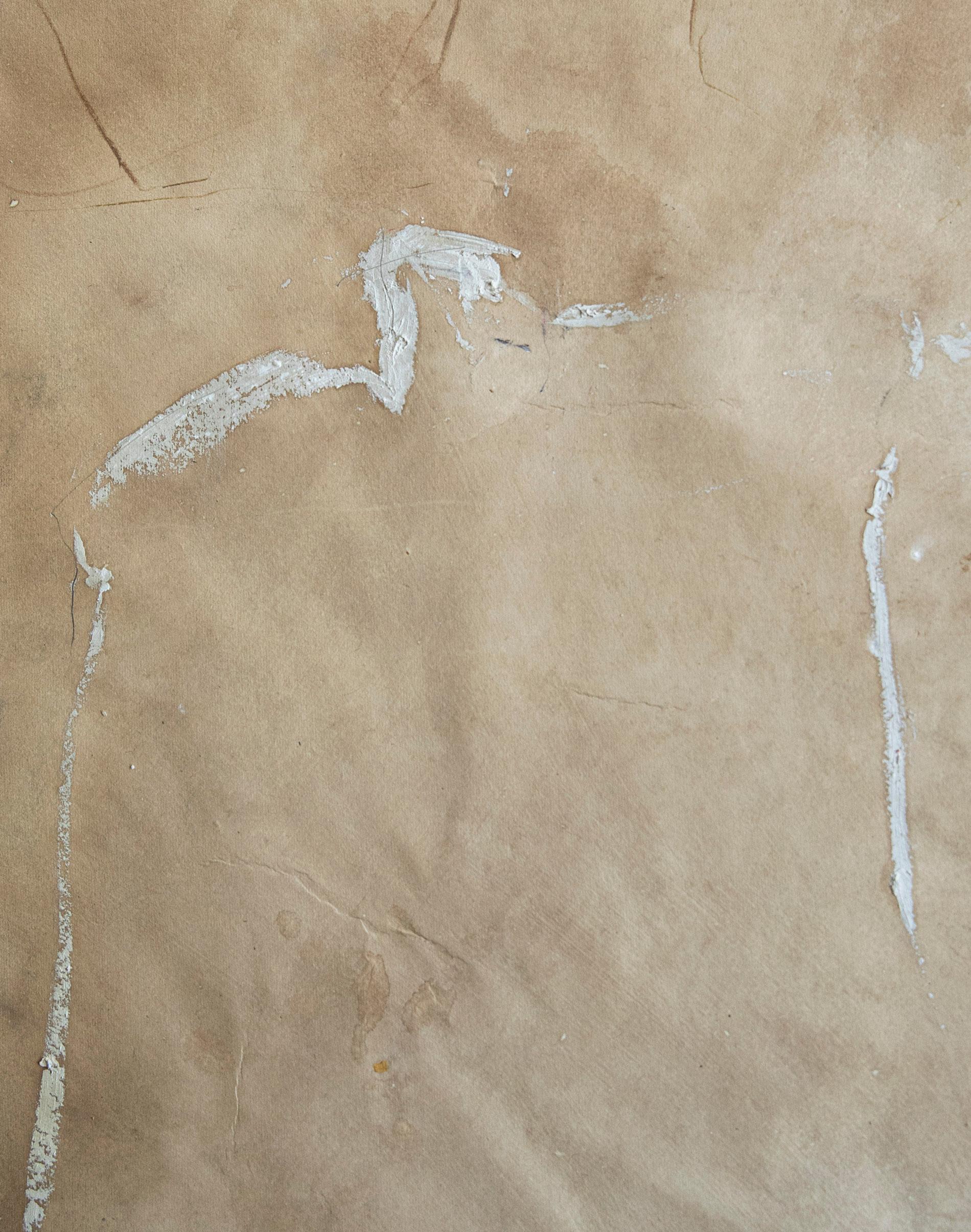 Wo war ich jetzt?. Abstraktes Mixed-Media-Gemälde  zu Awagami  Papier – Painting von On Hansen
