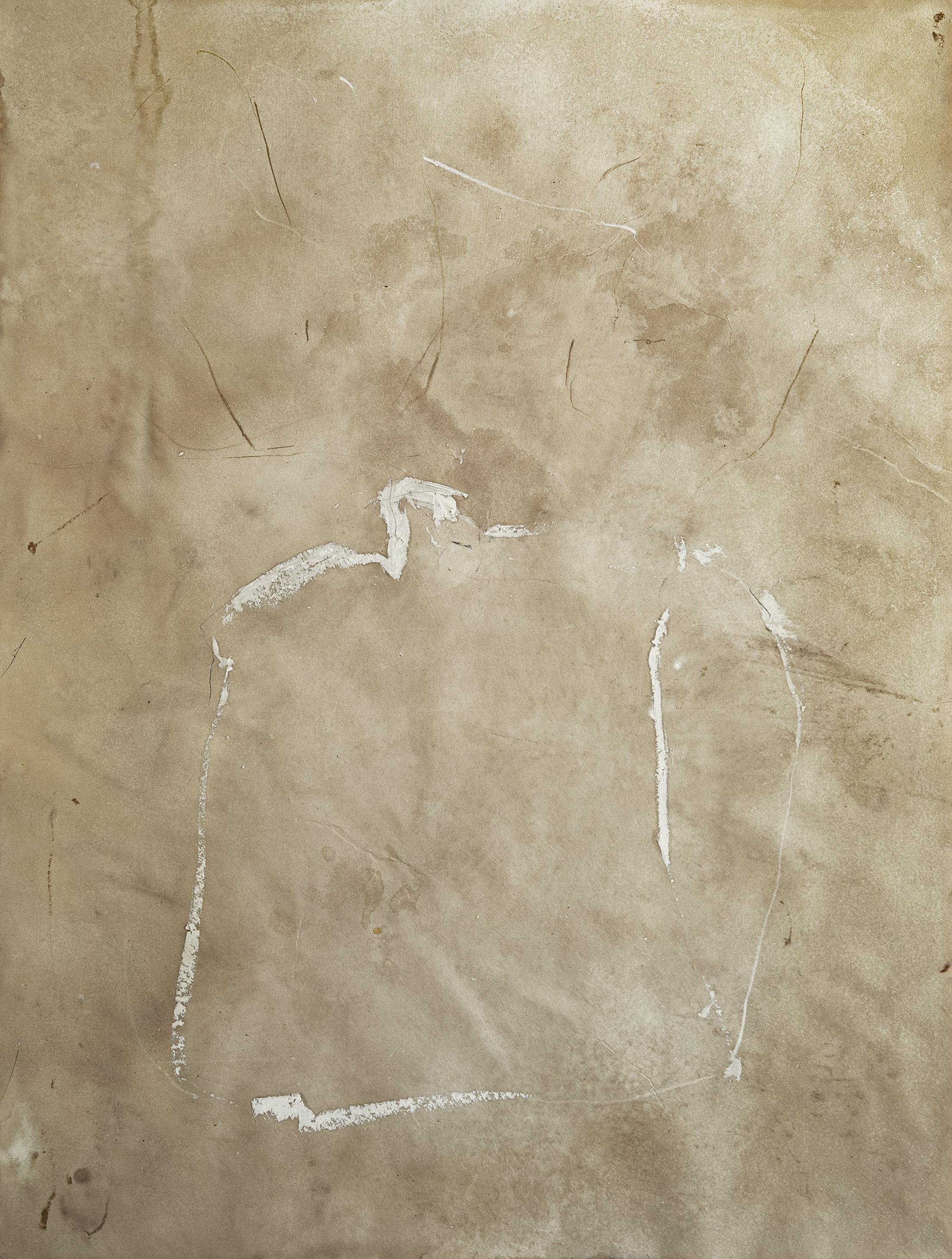 On Hansen Abstract Painting – Wo war ich jetzt?. Abstraktes Mixed-Media-Gemälde  zu Awagami  Papier