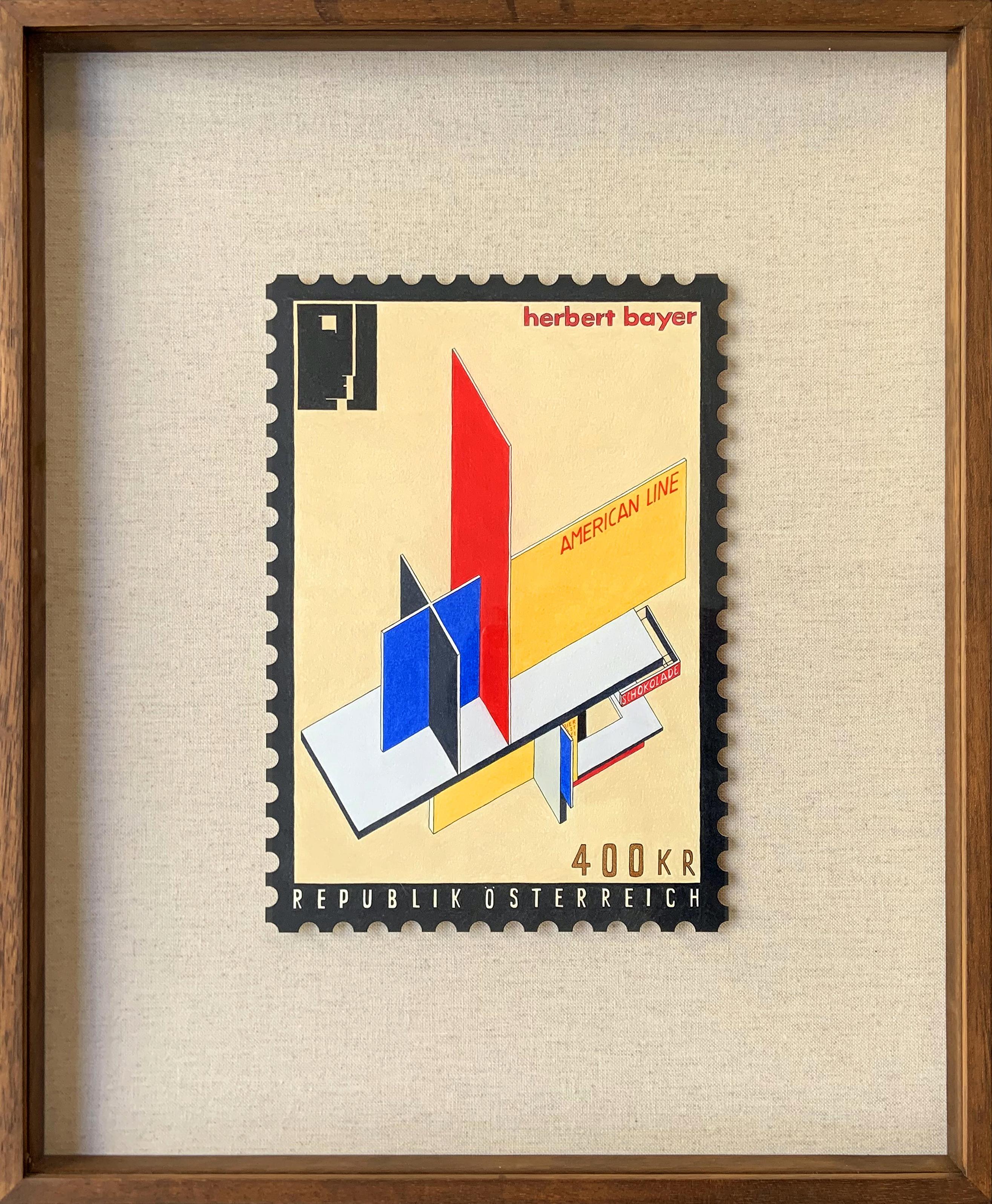 Rodrigo Spinel  Still-Life – Herbert Bayer. Stempel. Zeichnung auf Papier  Bedingungen und Bedingungen der Serie