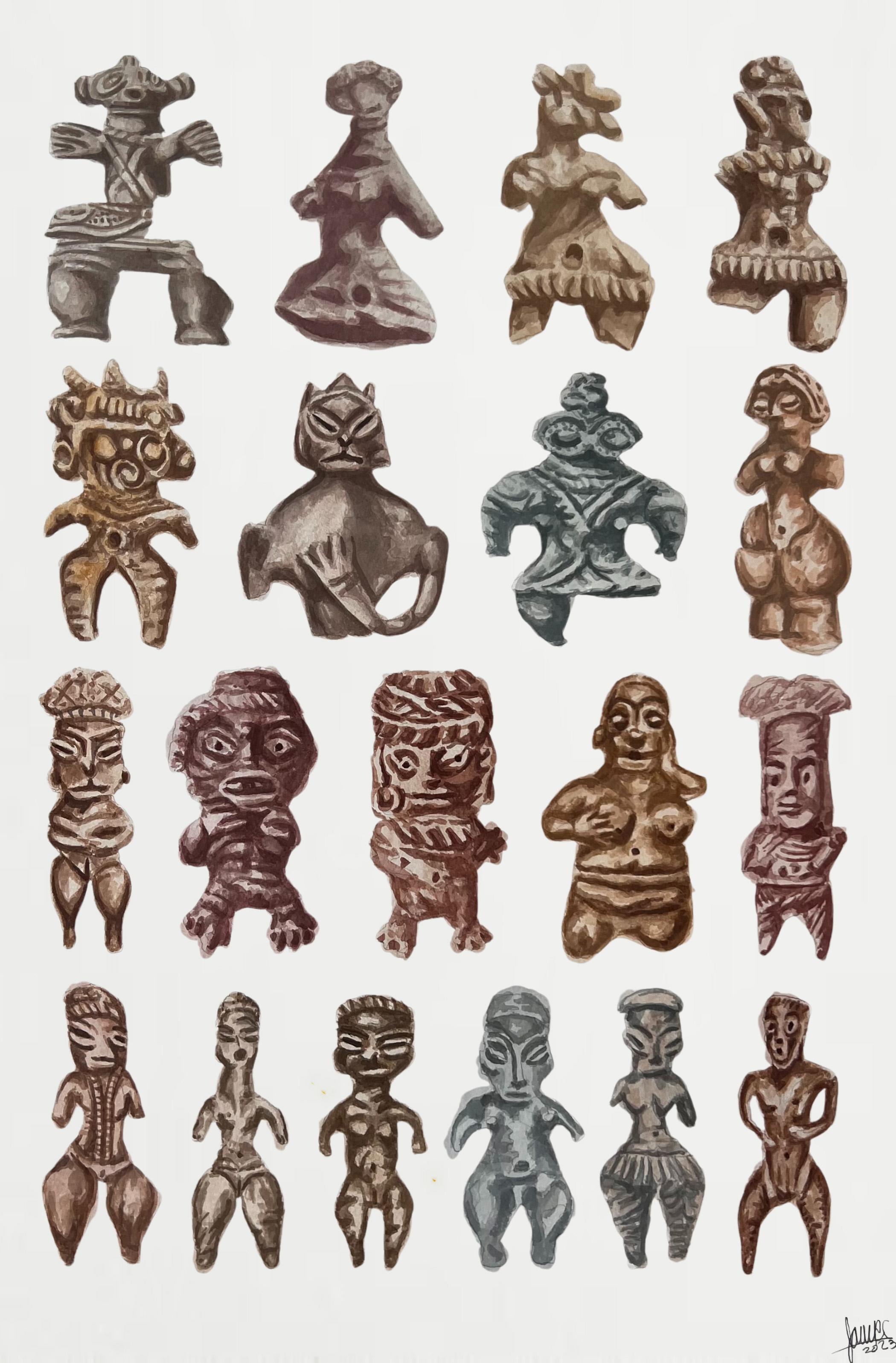 James Bonachea Guerra Still-Life - Double Standard 1. From The Series Doble Standard. Watercolor Painting