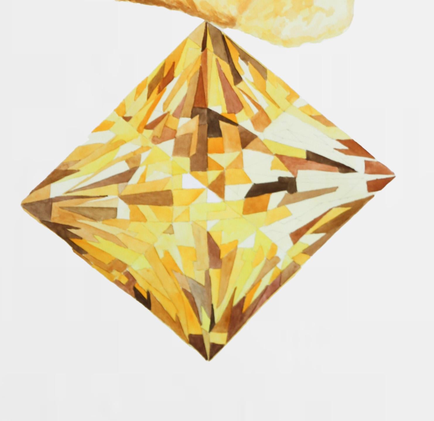 La memoria de narciso 5. Die Erinnerung an Narzissen-Serie   Aquarell  Malerei (Beige), Still-Life, von James Bonachea Guerra