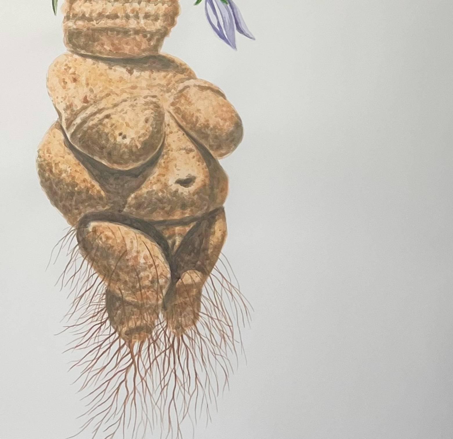 MANDRAGORA. From The Series Doble Standard Series. Watercolor Painting - Gray Still-Life by James Bonachea Guerra