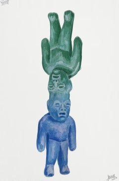 Double Standard 7. From The Series Doble Standard Series. Watercolor Painting