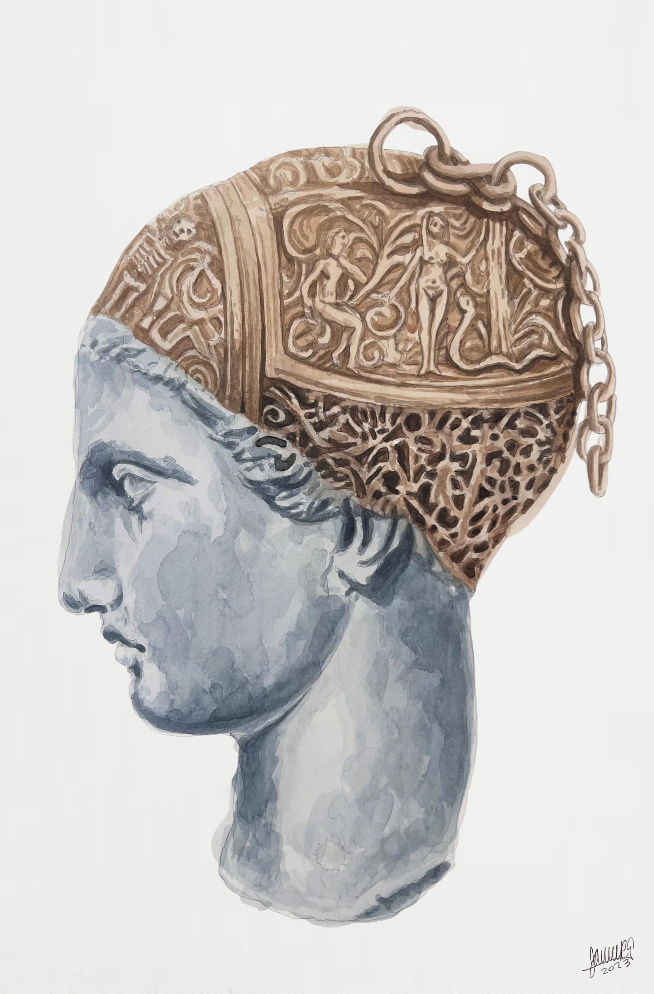 Double Standard 14. From The Doble Standard Series. Watercolor Painting