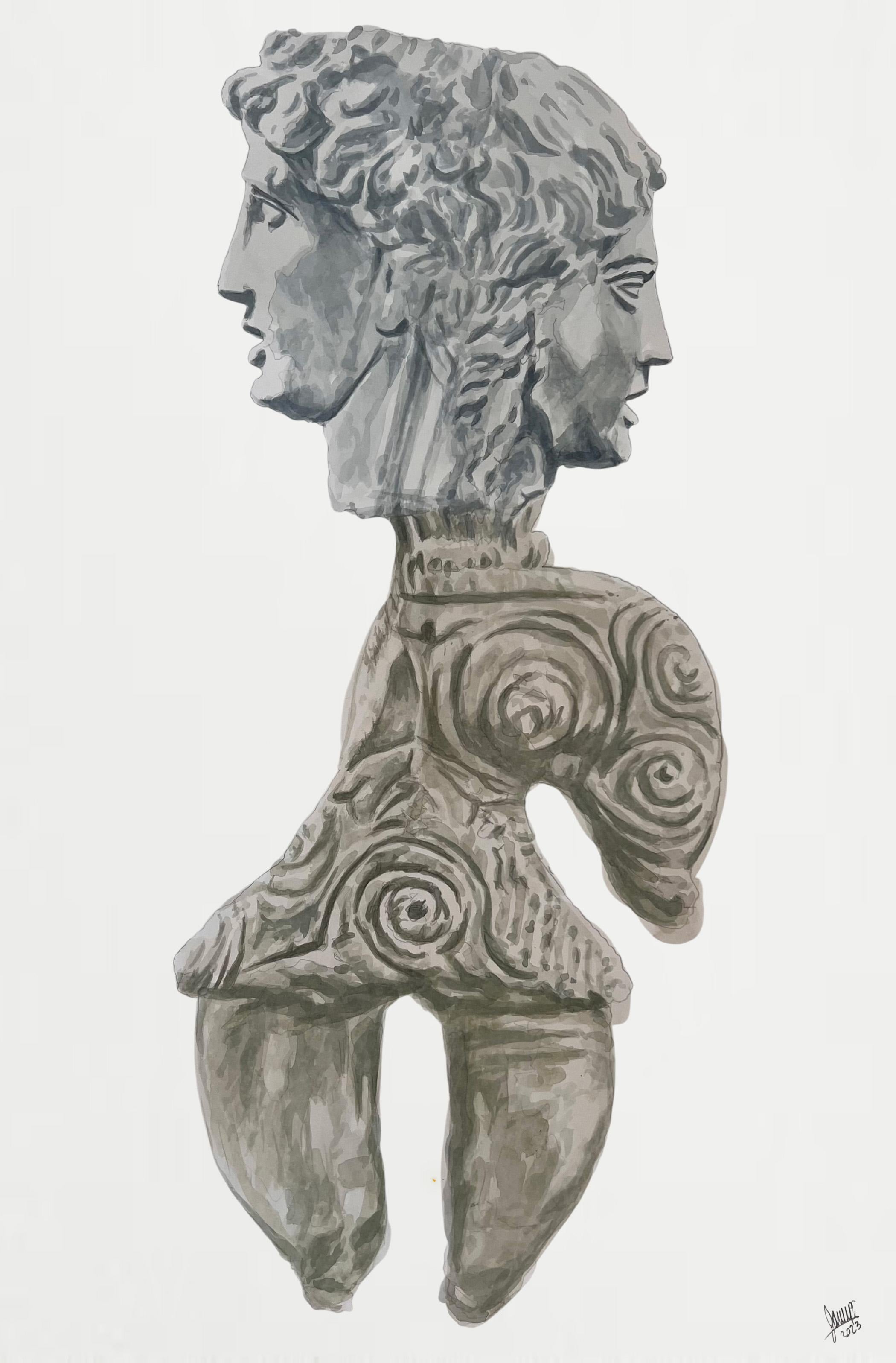 Doble Standard 8. Aus der Doble Standard Series. Aquarellmalerei