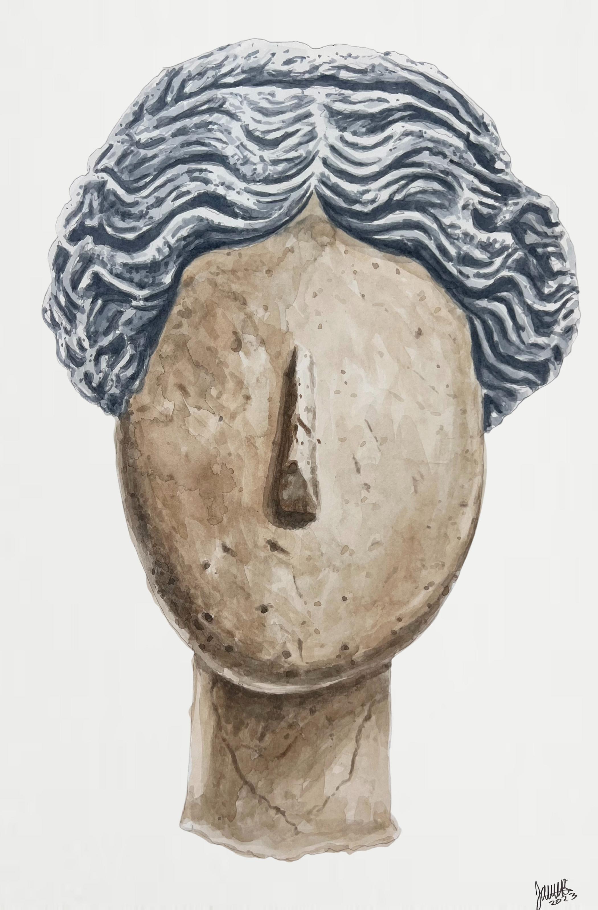 Double Standard 17. From The Doble Standard Series. Watercolor Painting