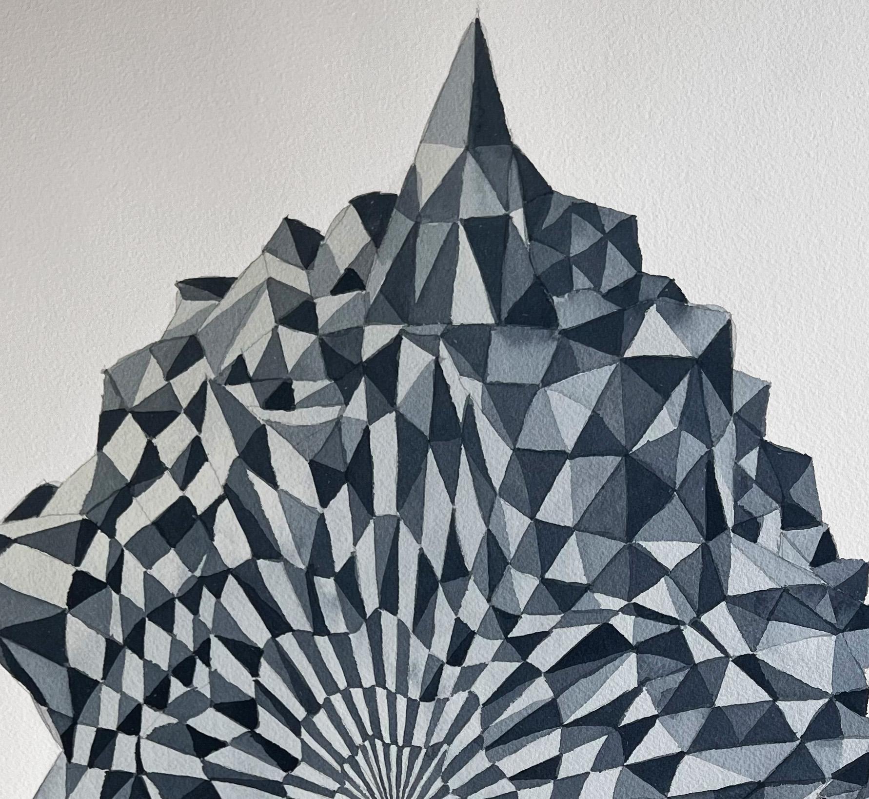 Geometría fractal 3. Das Gedächtnis der Narzisse.  Aquarellmalerei – Art von James Bonachea Guerra
