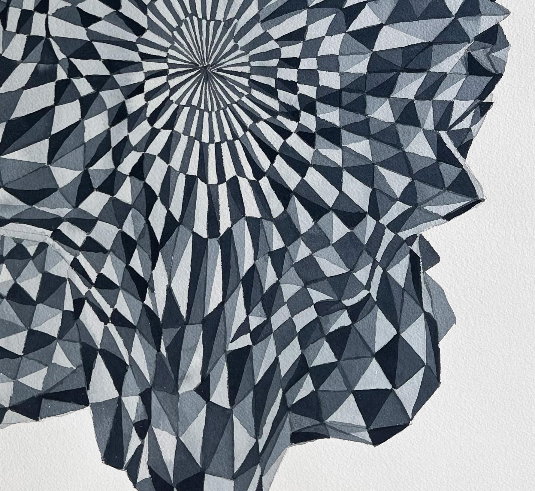 Geometría fractal 3. Das Gedächtnis der Narzisse.  Aquarellmalerei (Abstrakt), Art, von James Bonachea Guerra