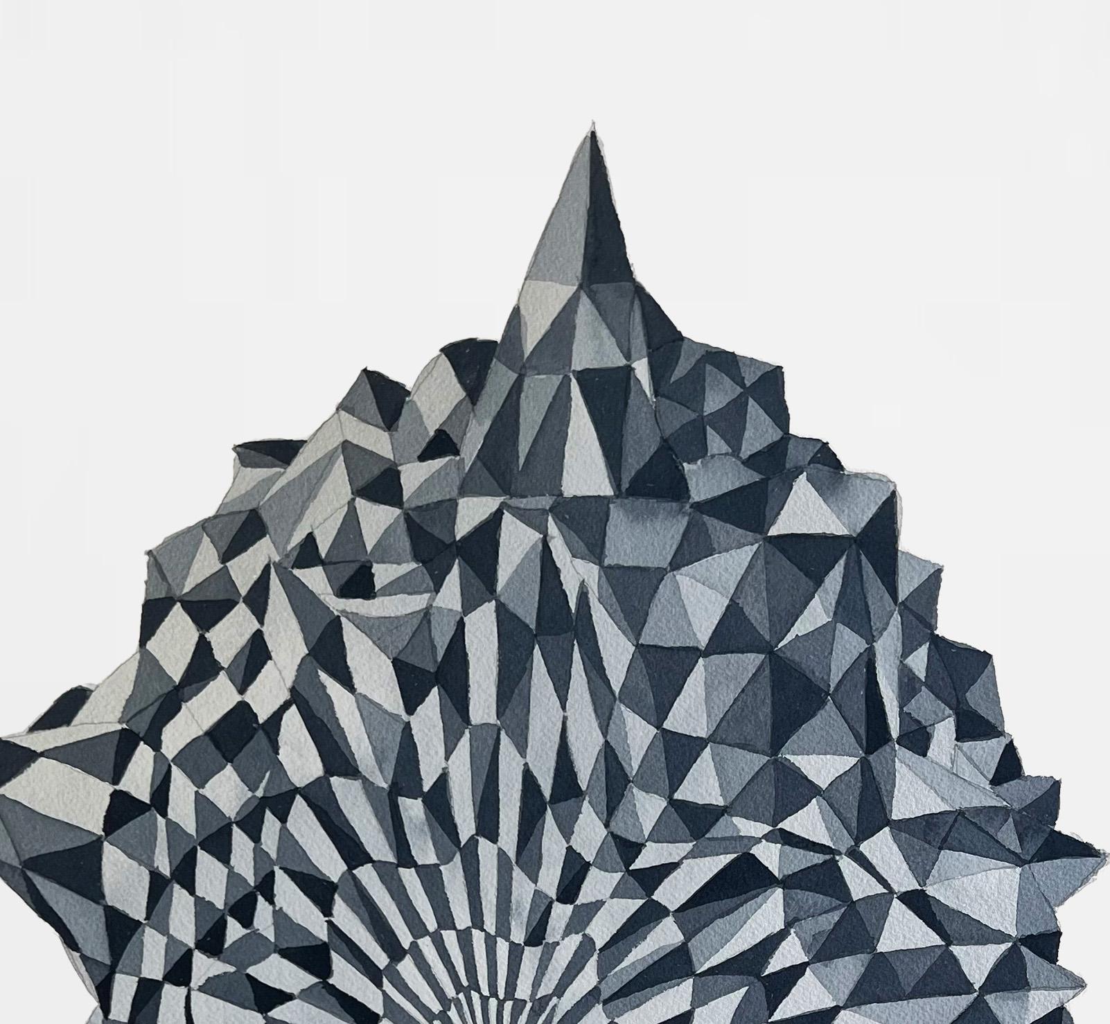 Geometría fractal 3. Das Gedächtnis der Narzisse.  Aquarellmalerei – Art von James Bonachea Guerra