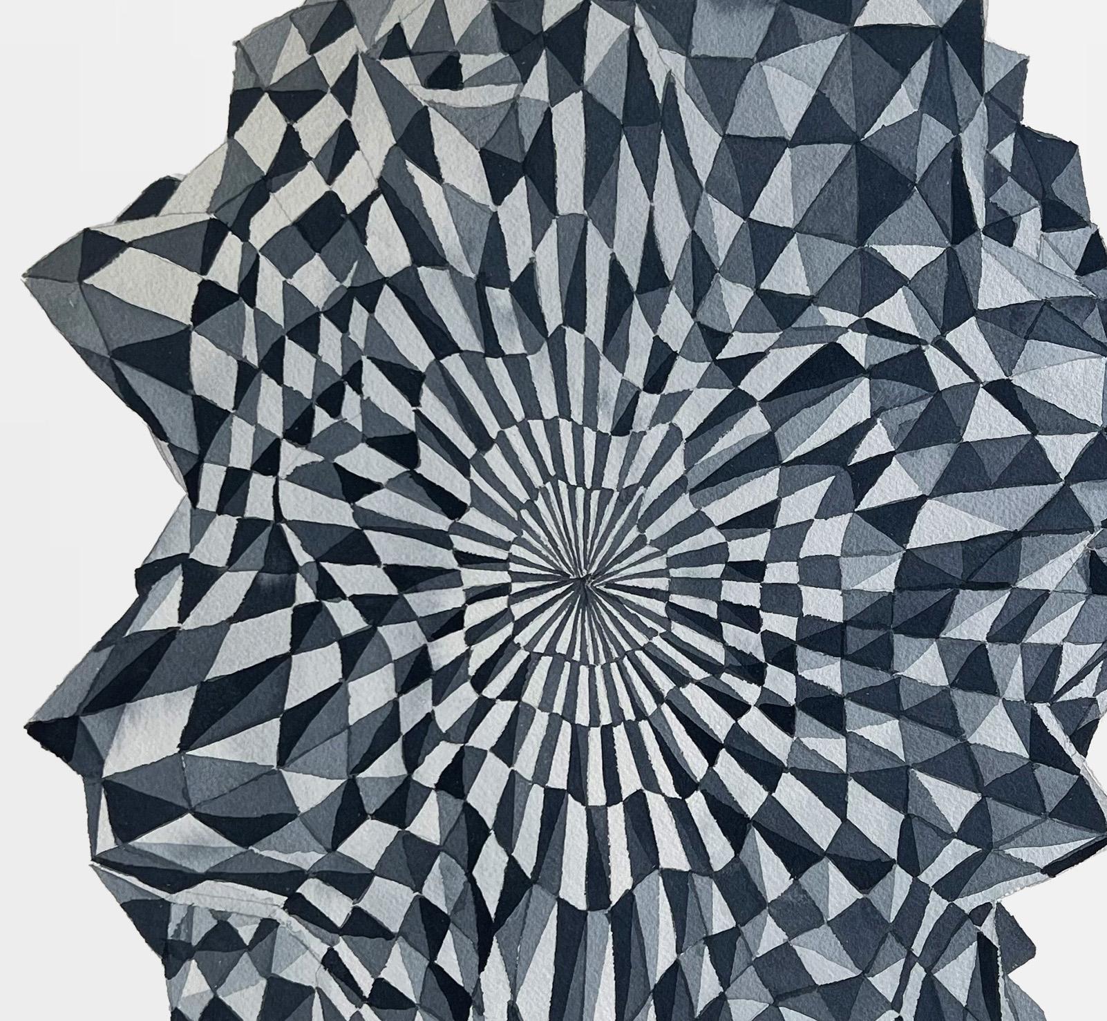 Geometría fractal 3. Das Gedächtnis der Narzisse.  Aquarellmalerei (Abstrakt), Art, von James Bonachea Guerra
