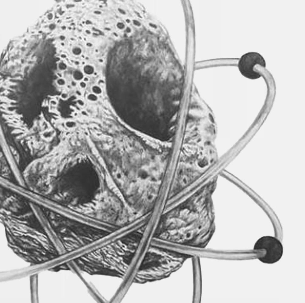 Cabeza nuklear. Aus der Serie Das Gedenken an Narzissen.  Malerei (Abstrakt), Art, von James Bonachea Guerra