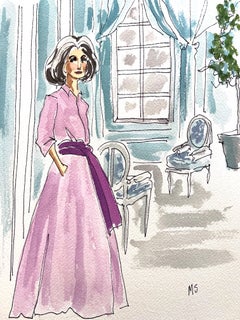 Deeda Blair at Home, Watercolor portrait