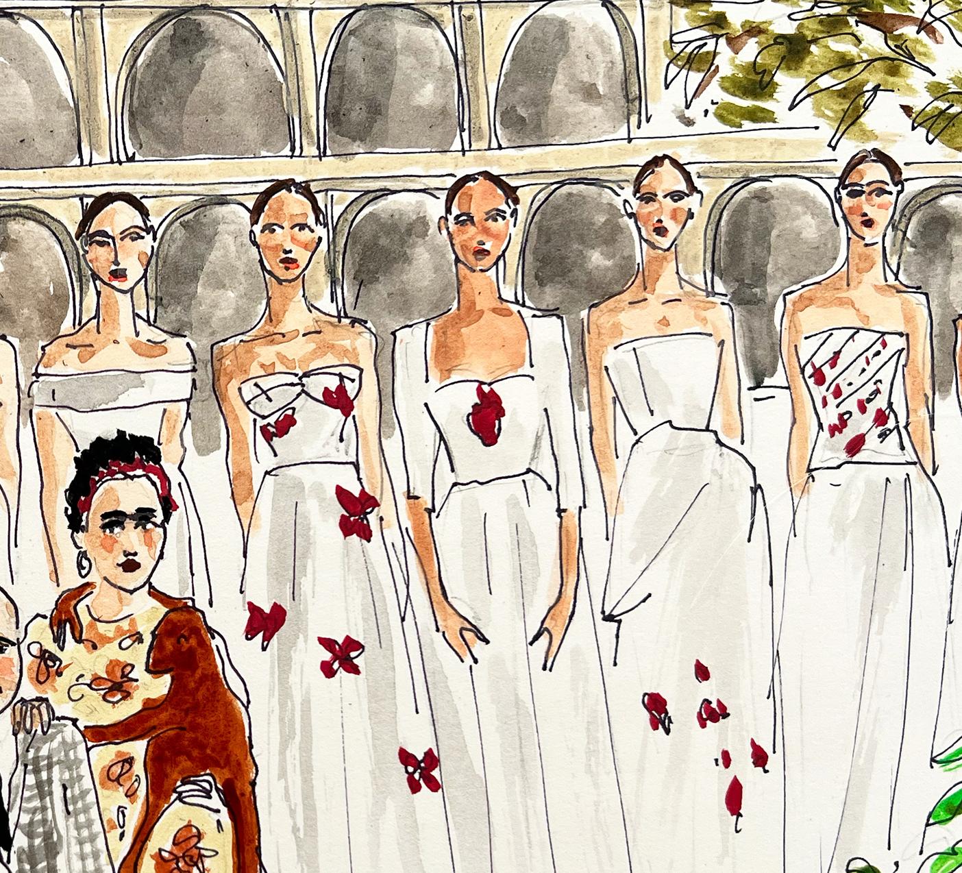 Christian Dior, Frida Kahlo and Maria Grazia Chiuri in Mexico City - Cruise 2024 - Contemporain Art par Manuel Santelices