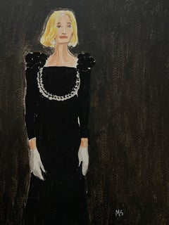 Balenciaga Haute Couture Look #1, Watercolor Fashion Portrait  Painting 
