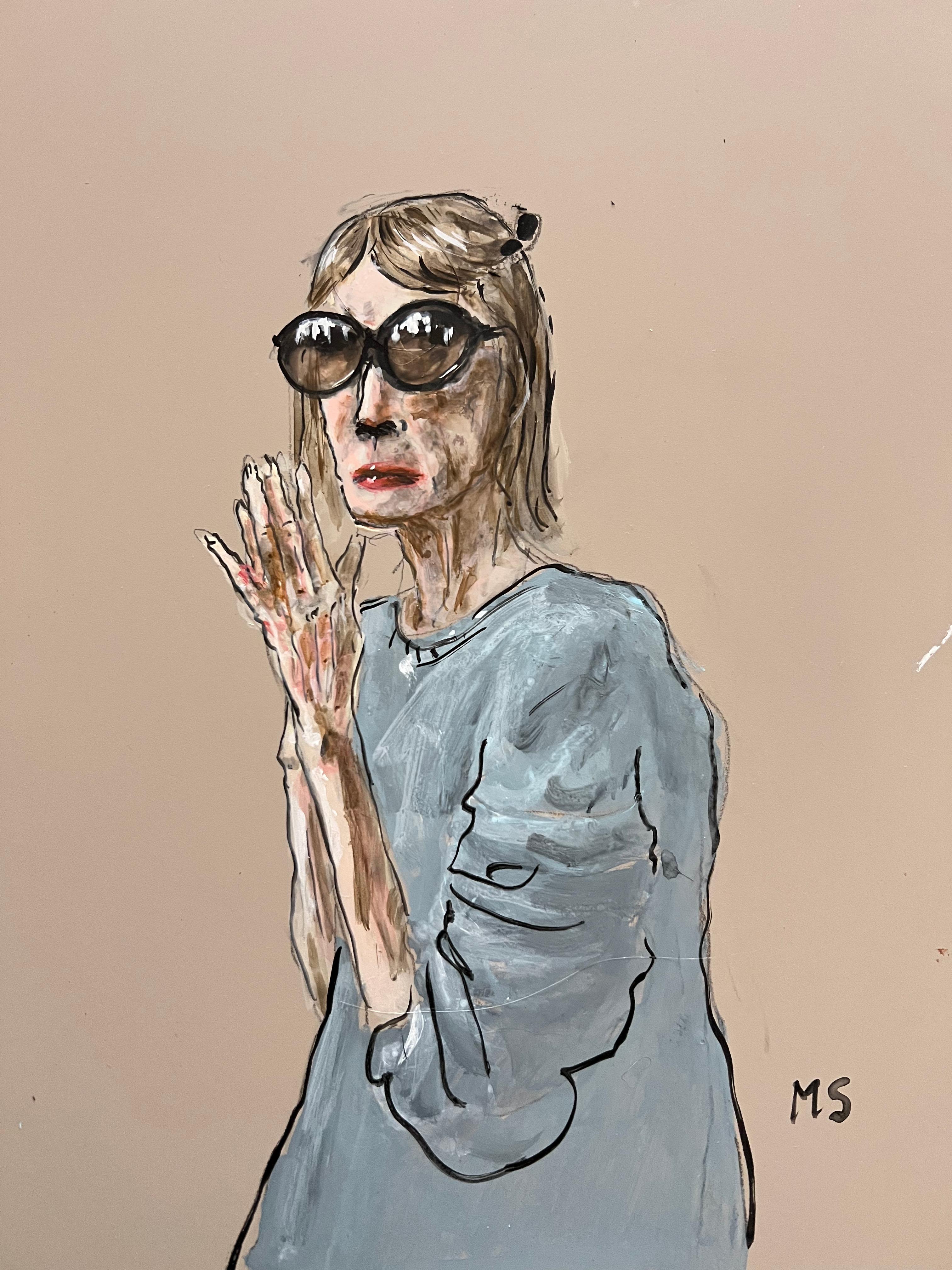 Porträt von Joan Didion, Gemälde 