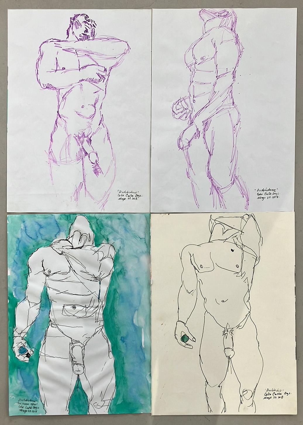 Politych Duchándome Serie, Aquarell, Tinte auf Papier, 2018 im Angebot 4