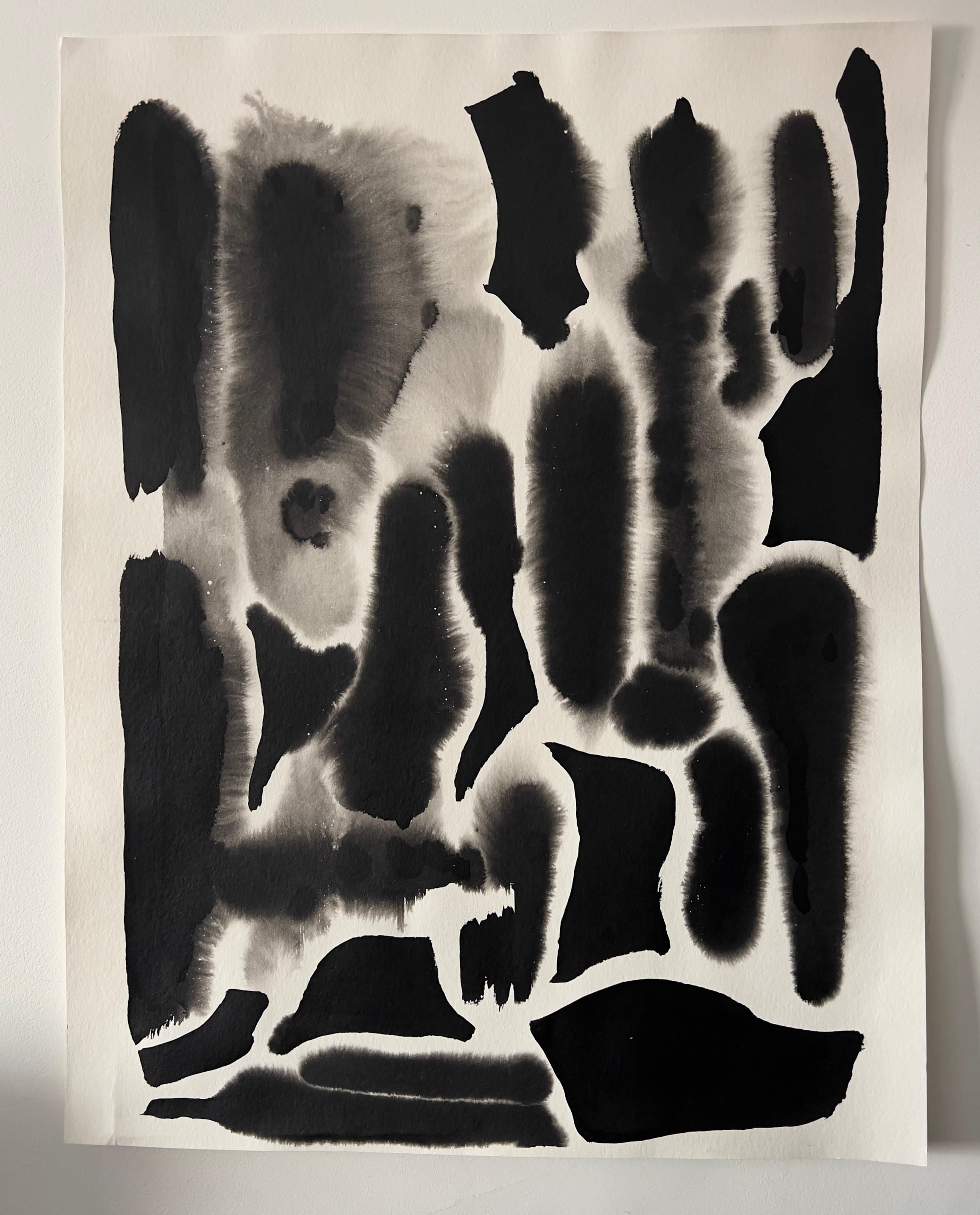 No title 2, 2018  by Rodrigo Zampol
Black ink on paper
Dimensions: 67 cm H x 50 cm W
Weight: 1 kg
Unframed
Unique piece

Signed on back
The piece has a certificate of authenticity

In this series, water and pigments dance in a liquid choreography,
