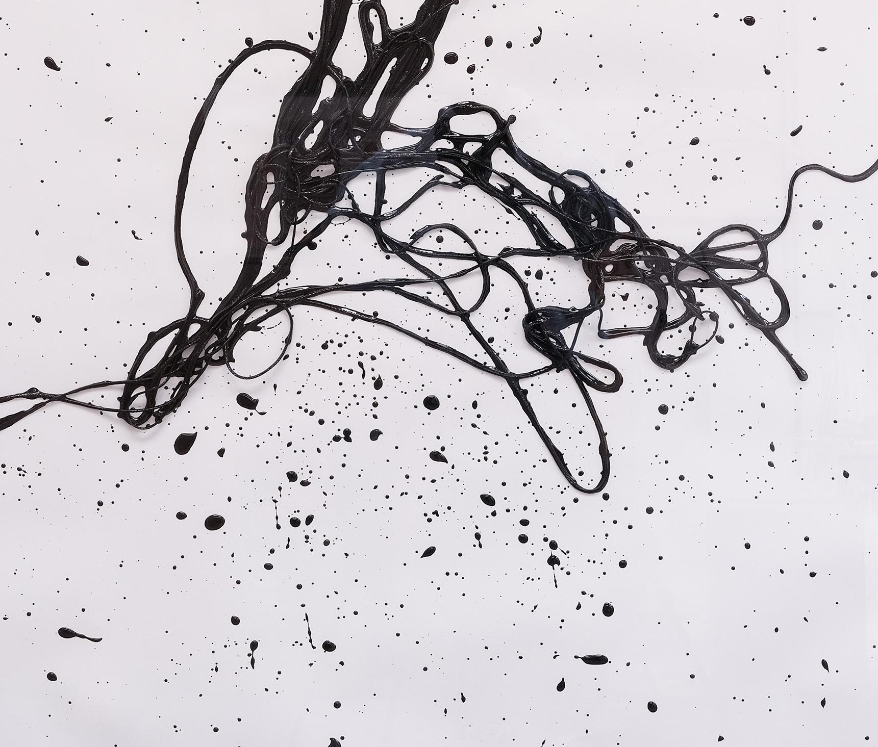 Black and White II, Line Drawing. Abstract Works on Paper For Sale 2