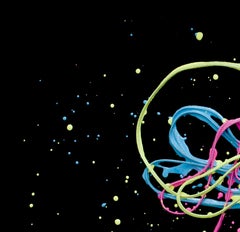 Neon I, Line Drawing. Abstract Works on Paper