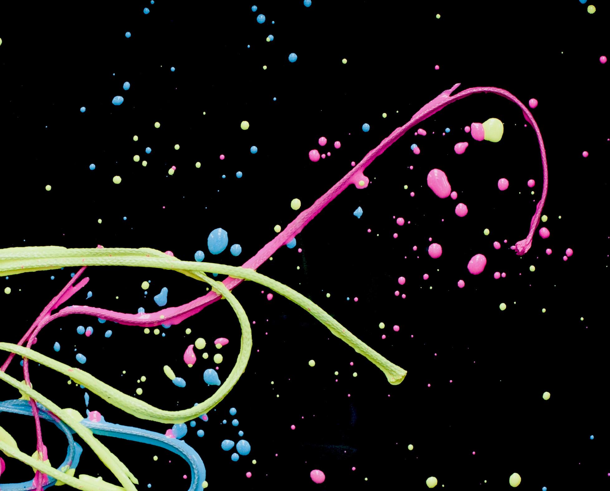 Neon II, Disegno lineare. Opere astratte su carta - Mixed Media Art Astratto di Clemens Wolf