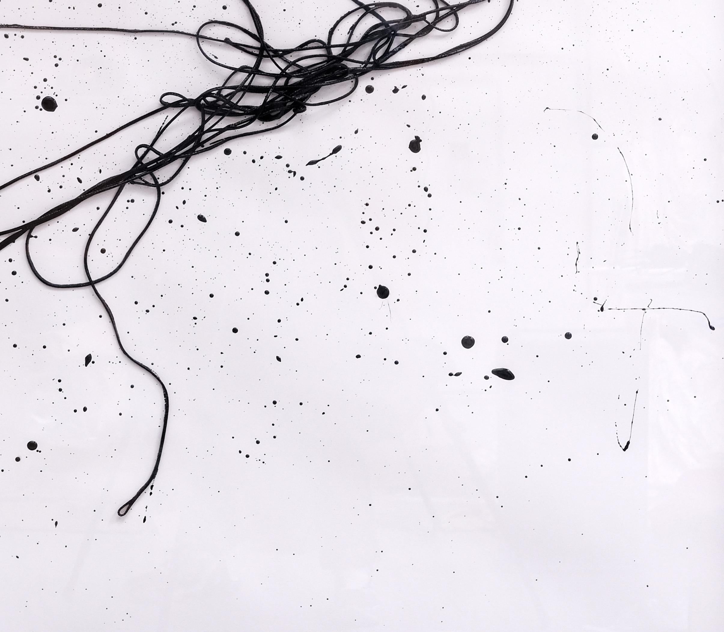Black and White III, Line Drawing. Abstract Works on Paper - Art by Clemens Wolf