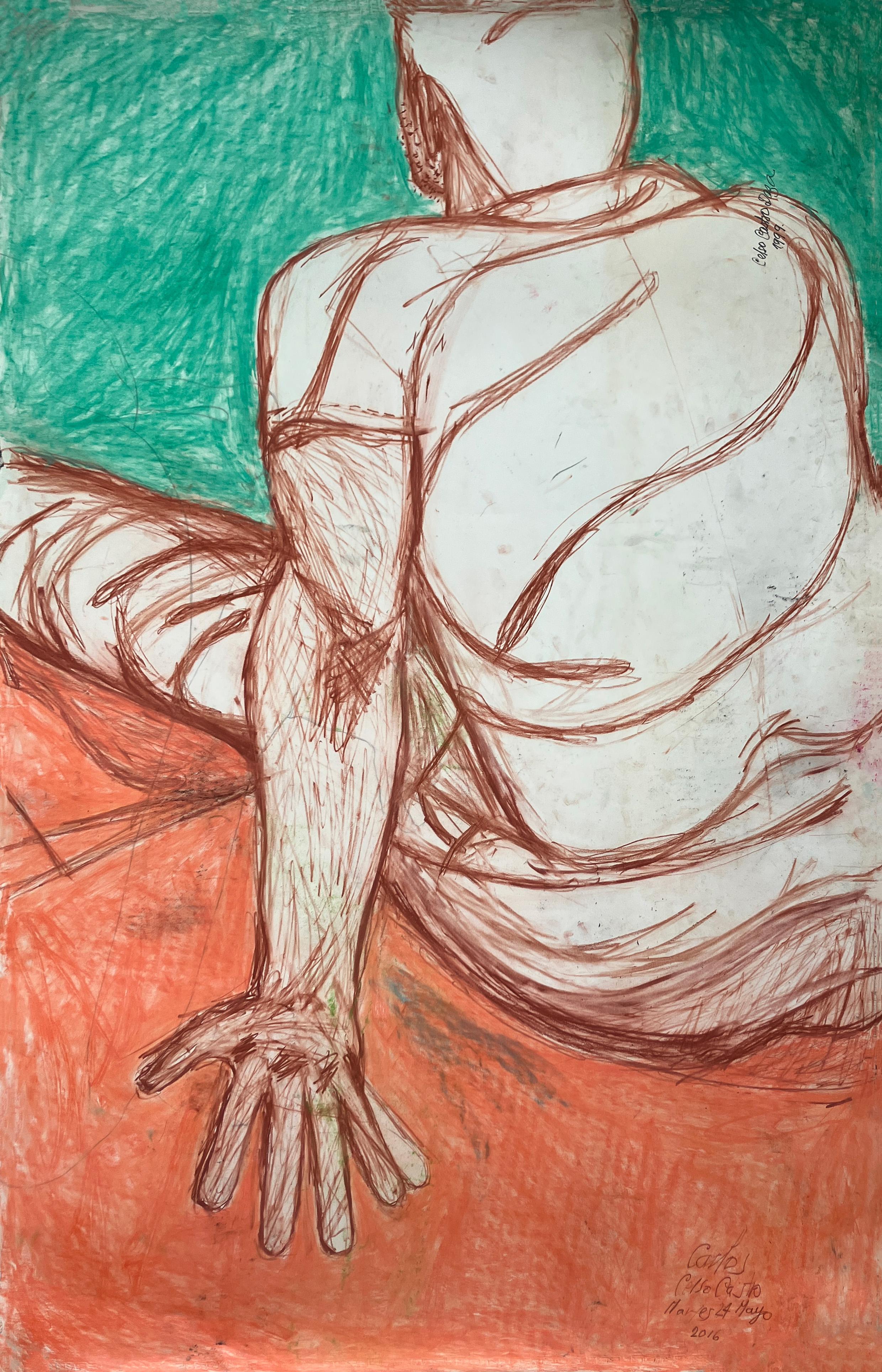 Celso José Castro Daza Figurative Art – Carlos. Martes 24 de Mayo, Drawing