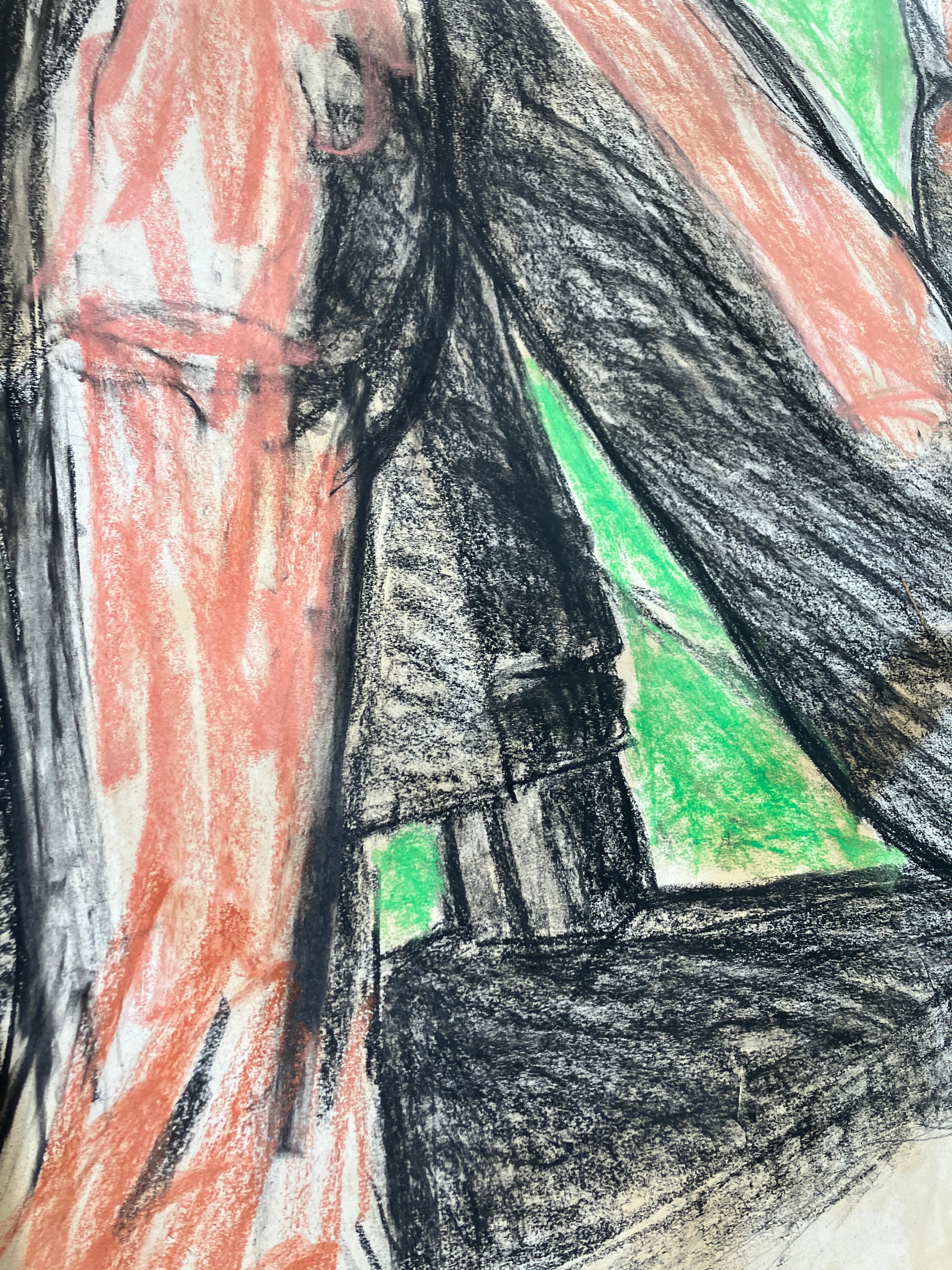 Poncho viernes 27 de mayo 2016,  par Celso Castro
Crayon Pastel sur papier d'archivage
Taille de l'image : 59 H in. x 39 in. W 
Non encadré
____________
Indéfinies par le médium, les œuvres de Celso Castro portent chacune la présence de la main de