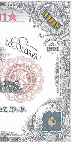 300K, 100 OBVERSE RIGHT « WATERMELON NOTE » Dessin sur papier