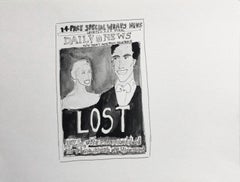 John Kennedy and Caroline Bessette NY Daily News Cover, Watercolor Painting