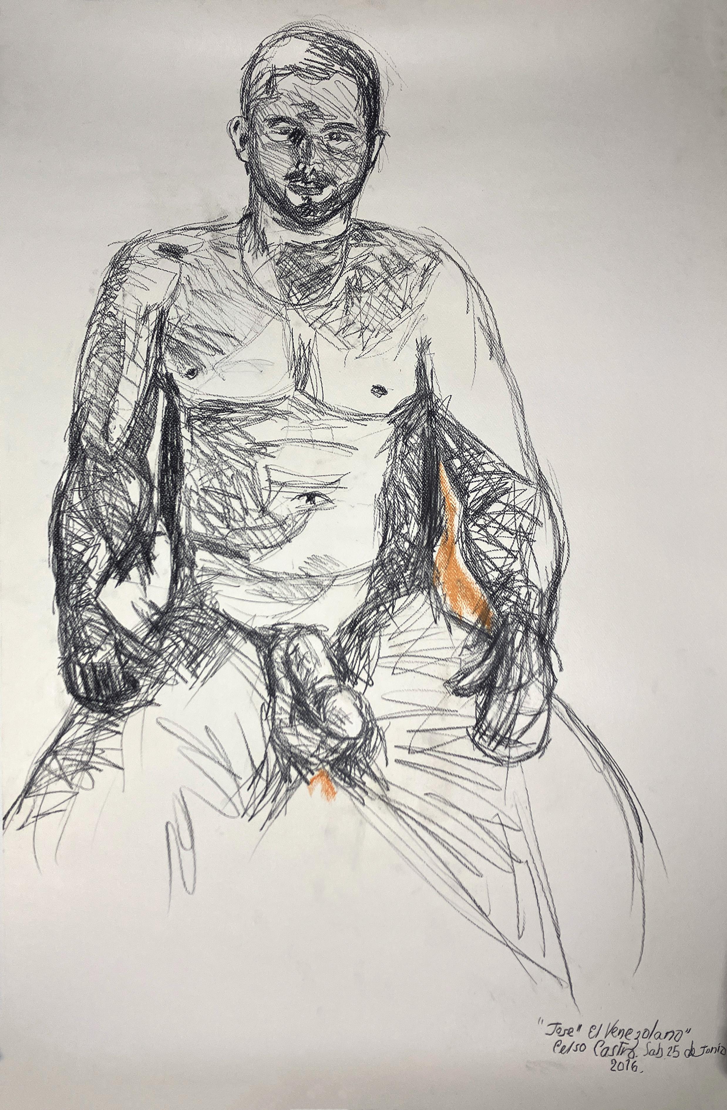 Celso José Castro Daza Nude – Jose el velezolano, Sabado, 25. Juni. Figuratives Zeichnen