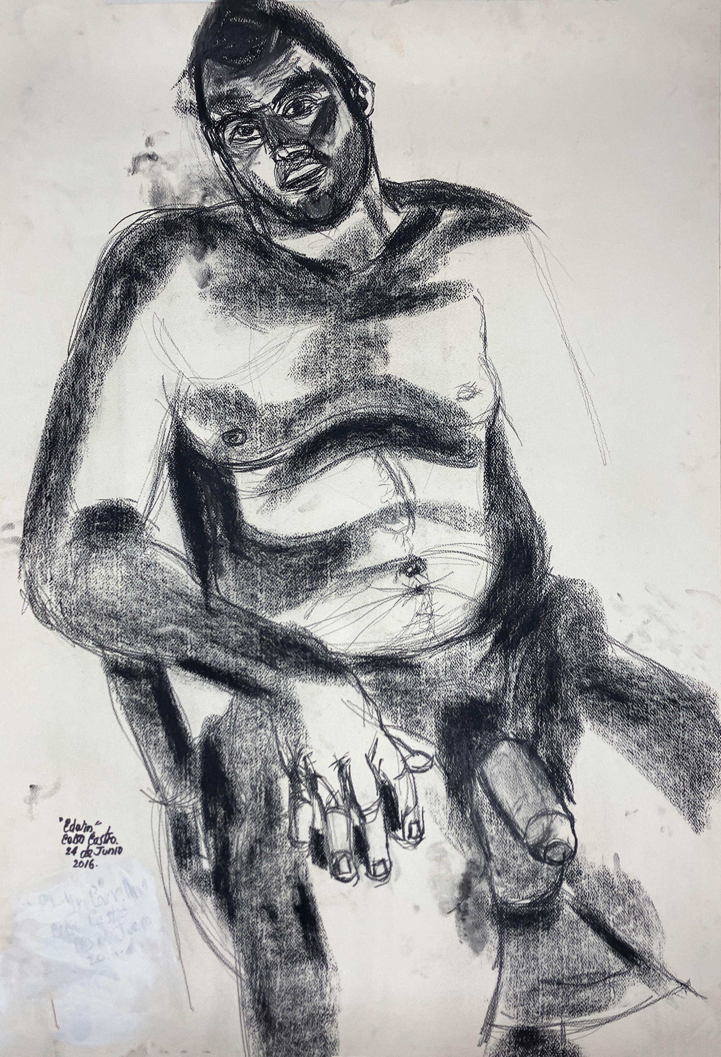 Celso José Castro Daza Figurative Art - Edwin Carrillo, 24 de junio. Figurative Drawing