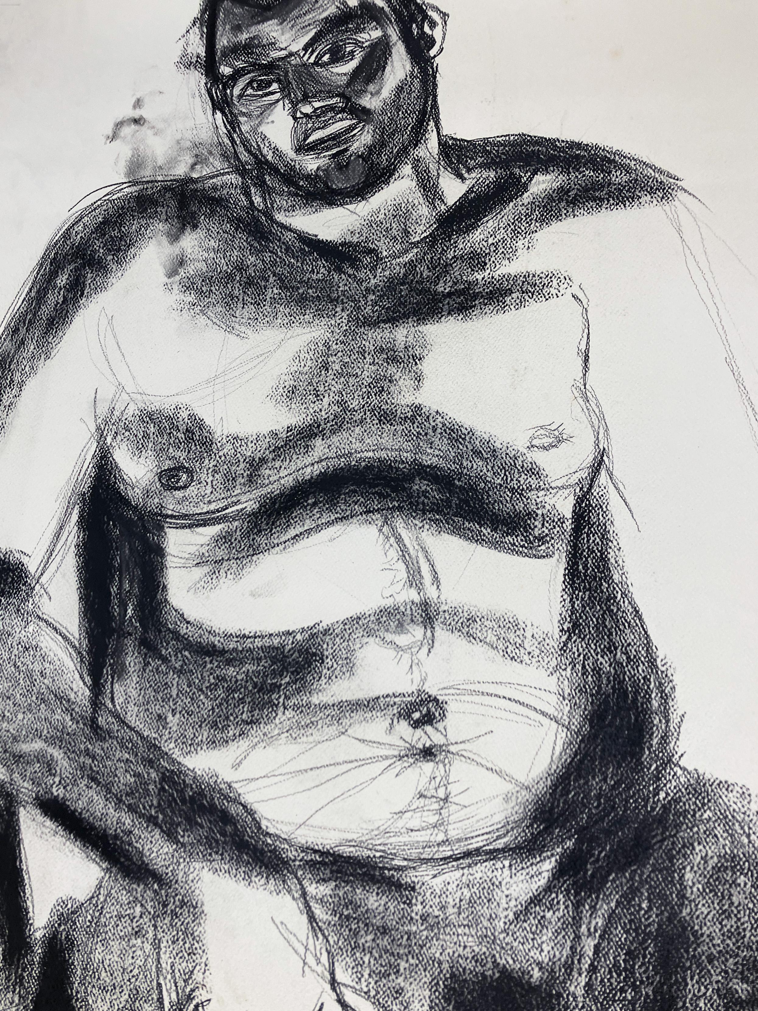 Edwin Carrillo, 24 de junio. Figurative Drawing - Contemporary Art by Celso José Castro Daza