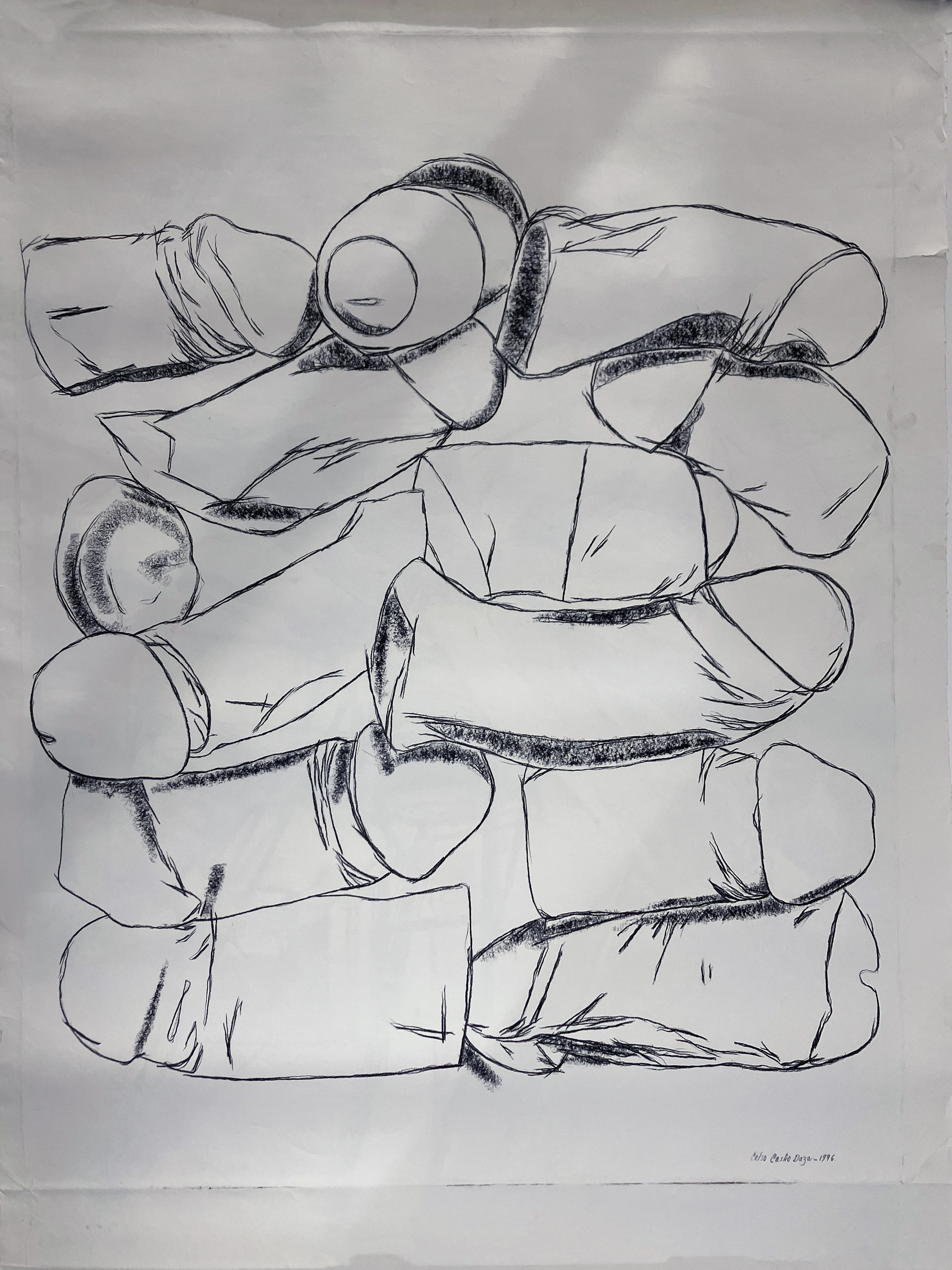 Celso José Castro Daza Nude - Untitled- Penis. Aquacolor Crayon on archival paper