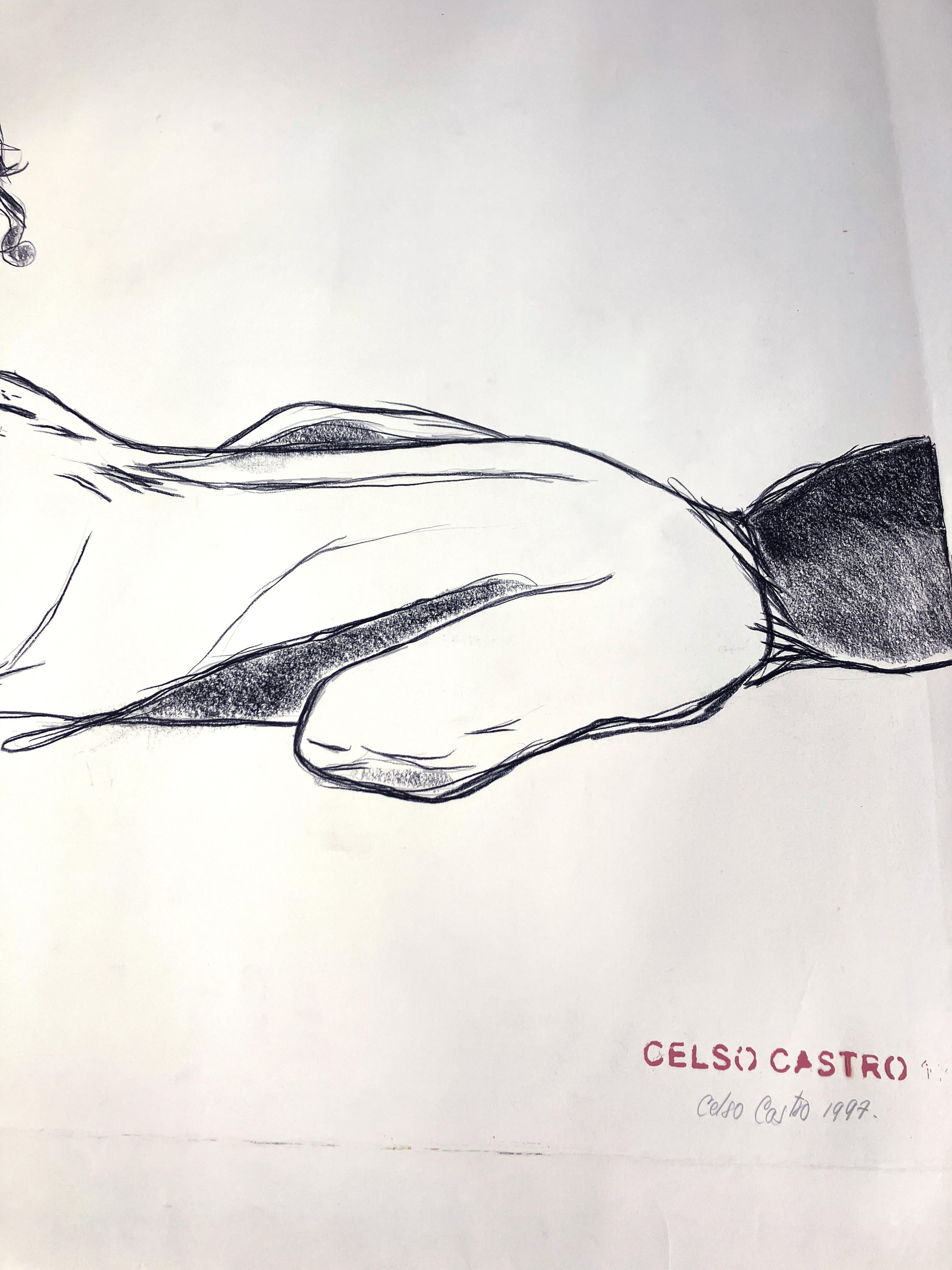Sans titre Femmes et hommes. Crayon sur papier d'archivage - Contemporain Art par Celso José Castro Daza