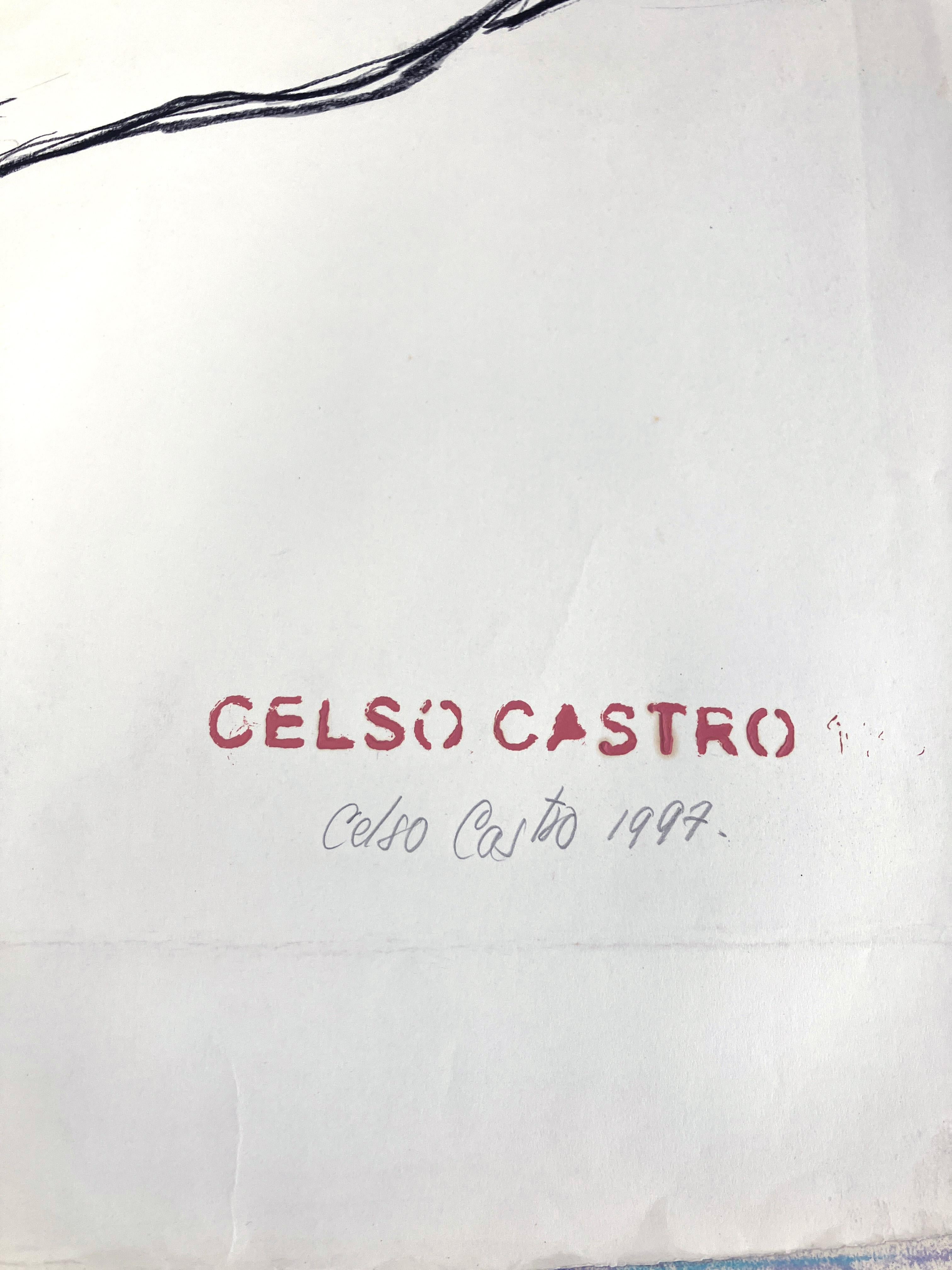 Ohne Titel, 1997 von Celso Castro-Daza
Bleistift auf Archivpapier
Bildgröße: 39 Zoll. H x 48 in. W 
Blattgröße: 45 in. H x 59 in. W 
Einzigartig

Das Zeichnen auf Papier ist sein wichtigstes Arbeitsmittel,  einige sind Skizzen seiner überlieferten