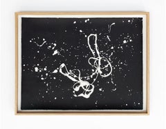 SET DI 9. Bianco e nero, disegno lineare. Opere astratte su carta