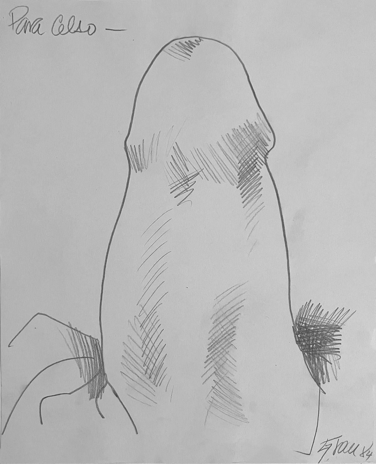 Untitled III, Nude drawing on paper - Art by Enrique Grau