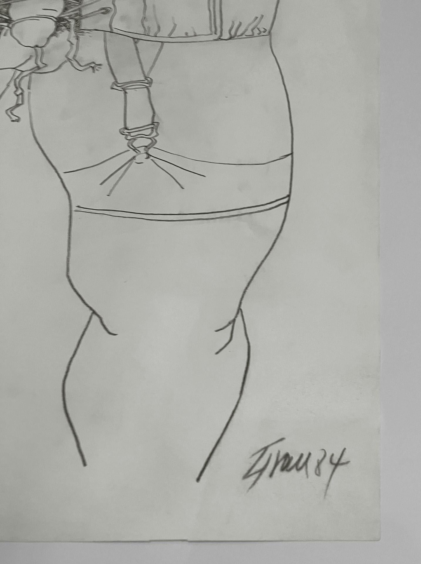 Para Celso, dessin de nu sur papier en vente 12