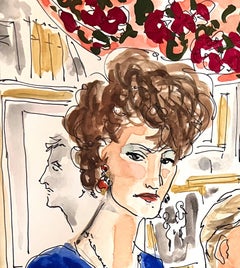 William F. Buckley and Pat Buckley at home in NY. From the Interiors series