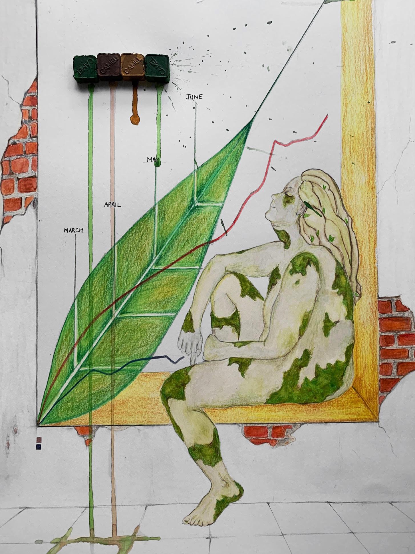 March to June. Drawings From the covid diaries series