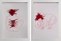 XII and XIII Diptych. From The Red Series