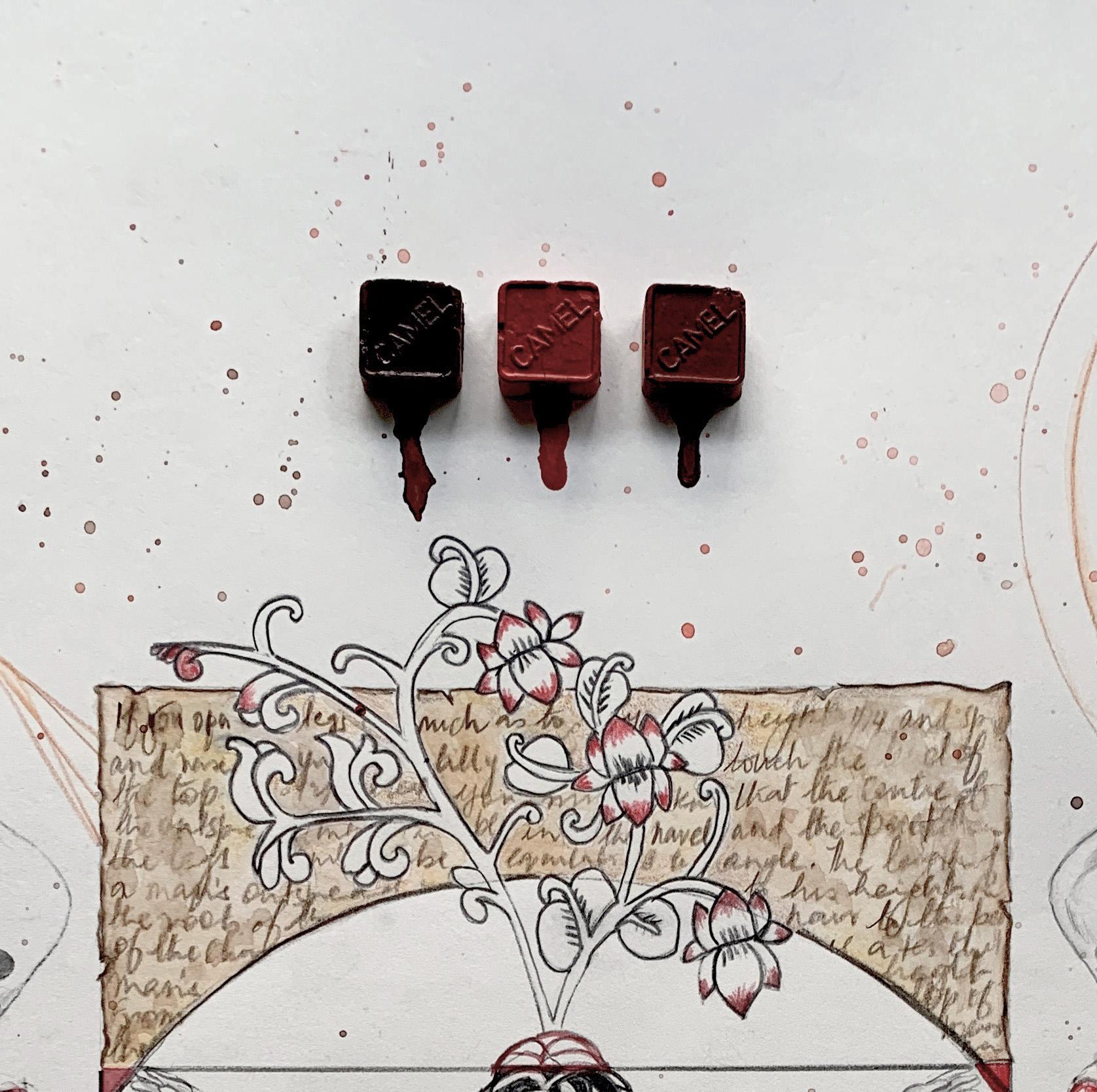Tradition and the individual Talent. Drawings From the covid diaries series - Art by Megha Joshi