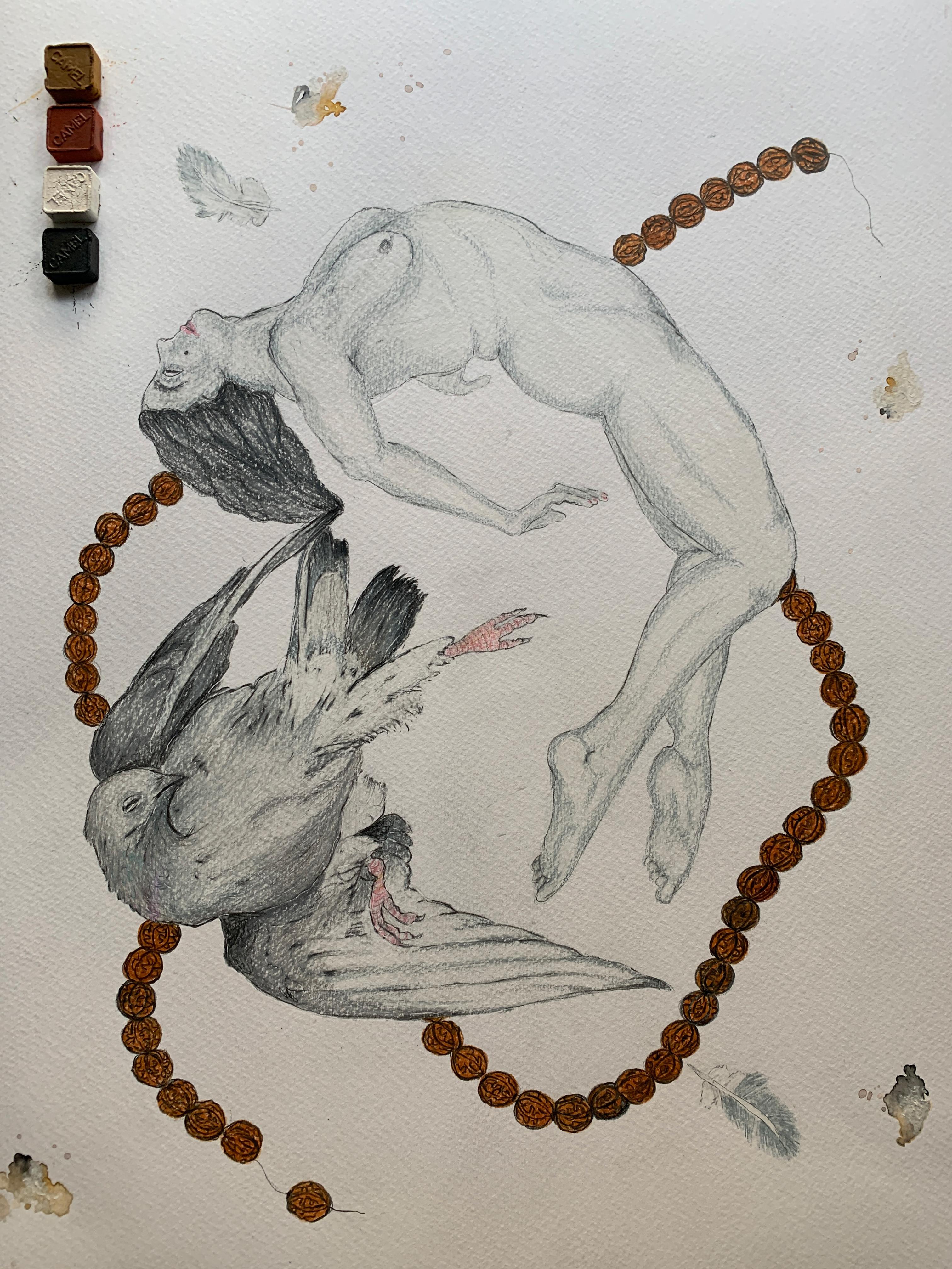 Figurative Art di Megha Joshi - Una storia vera. Disegni dalla serie dei diari di covid