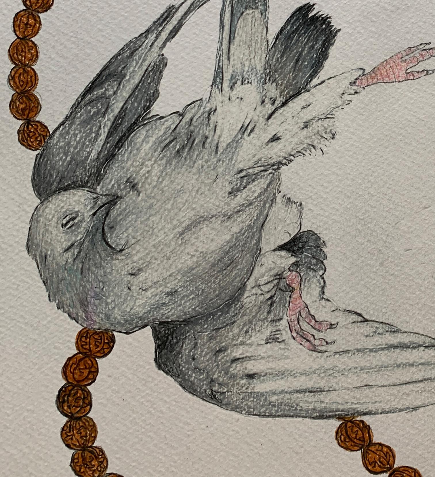 Una storia vera. Disegni dalla serie dei diari di covid - Art Astratto di Megha Joshi