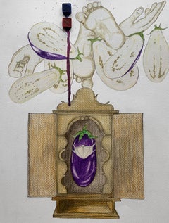 Santuario de la berenjena. Dibujos de la serie Diarios covídicos